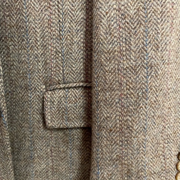 HARRIS TWEED BLAZER - TAN BLUE AND ROSE - 42R - Picture 9 of 16